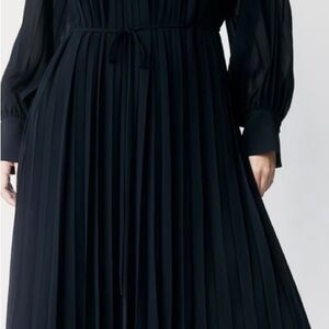 Black Pleated Dress